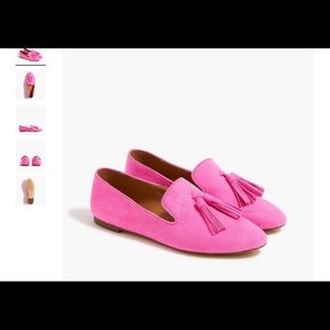 J. Crew 6.5 Tulip Pink Suede Loafers
